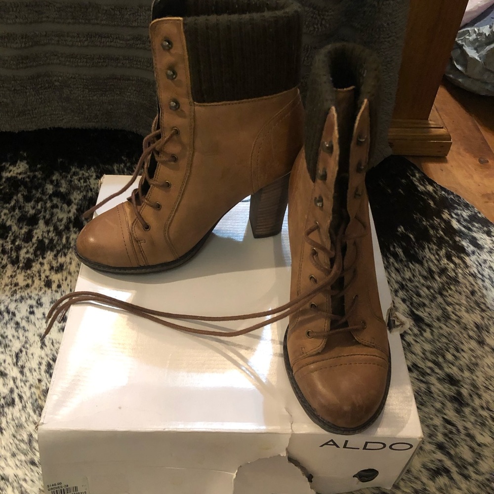 Aldo heels combat booties
